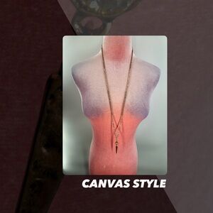 EUC Canvas Style Crystal Beaded Necklace